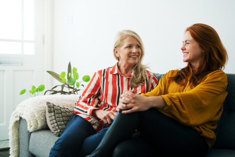 Two Women discussing about business changes